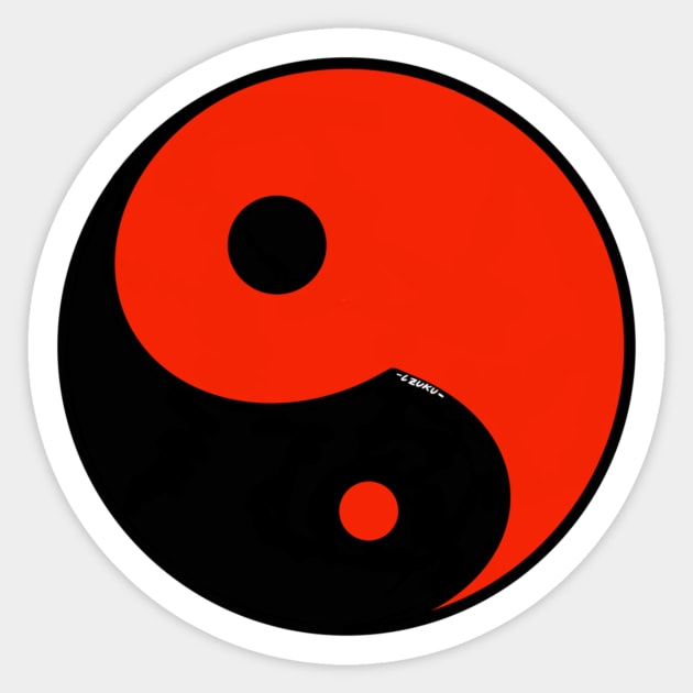 Yin Yang #1 Sticker by Wolfgon Designs